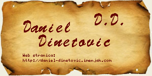 Daniel Dinetović vizit kartica